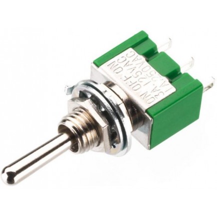 Monacor MS-313 Precyzyjny przełącznik dźwigniowy, 1 x ON/OFF/ON